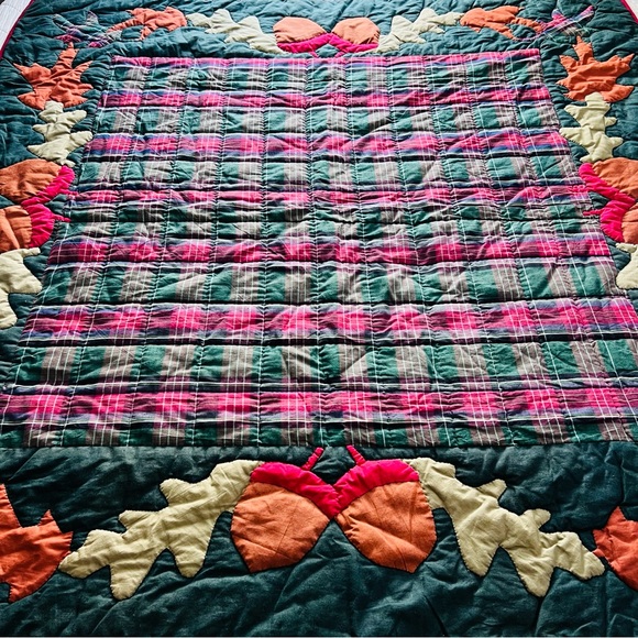 Other - Vintage Rustic Handmade Appliqué Quilt – 52” x 52”